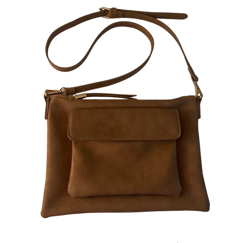 Crossbody bag - realistic faux leather! Like new!